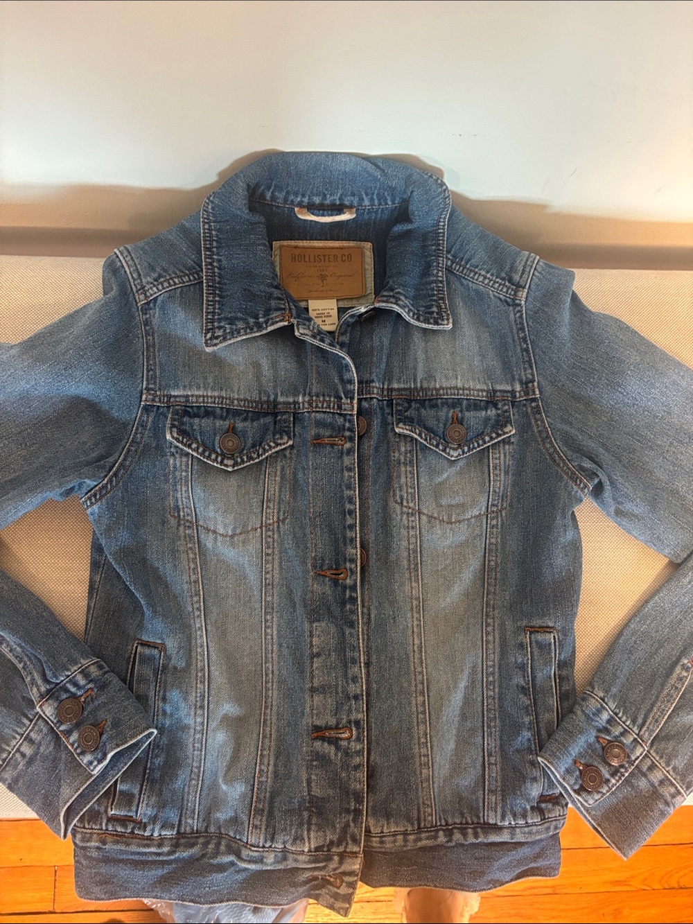 Hollister Light Blue Washed Denim Jacket